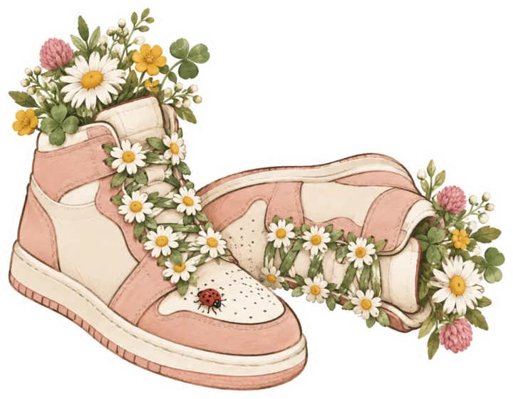 Daisy-Laced High-Tops