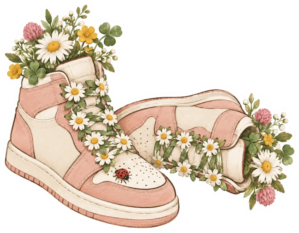 Daisy-Laced High-Tops
