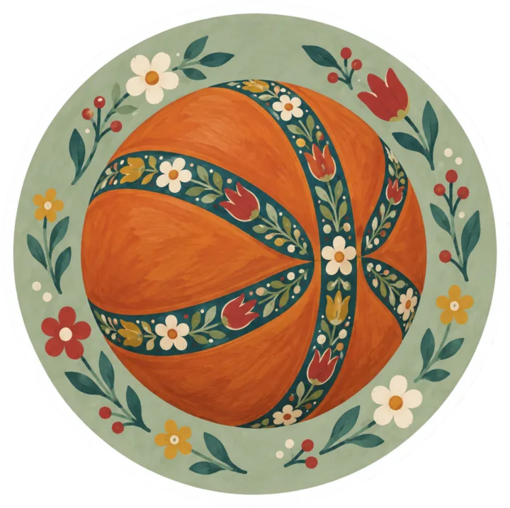 Folk-Floral Basketball