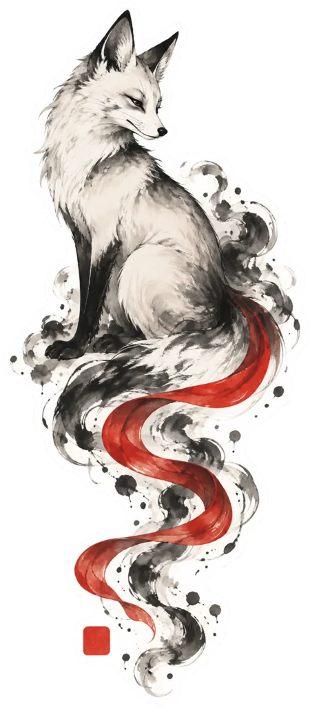 Fox Spirit With a Bookmark Tail