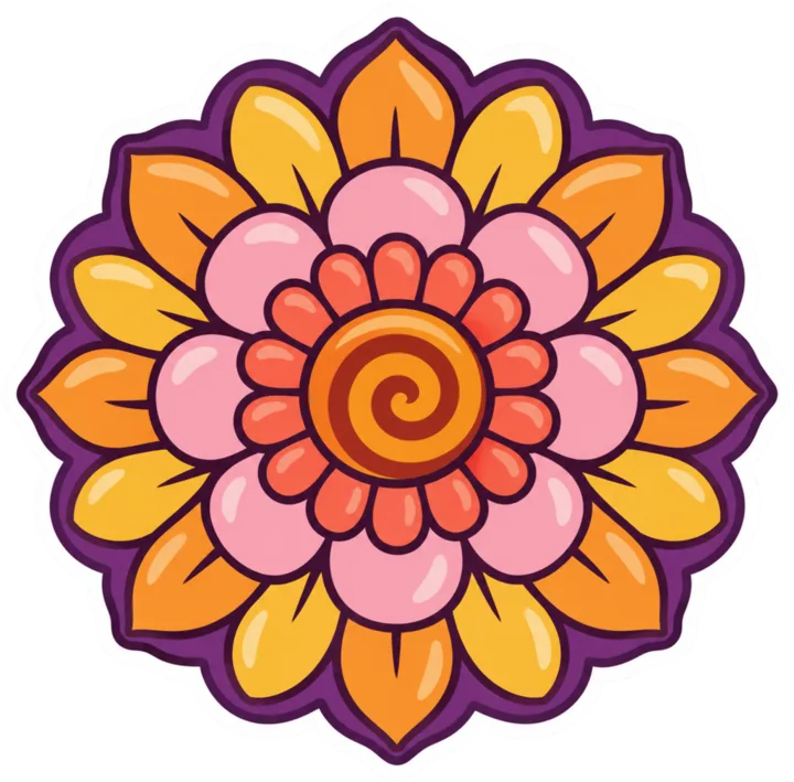 Groovy Mandala Badge