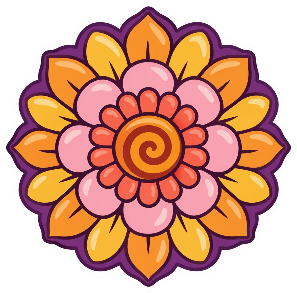 Groovy Mandala Badge