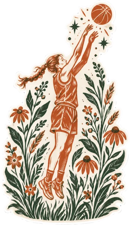 Linocut Jump Shot