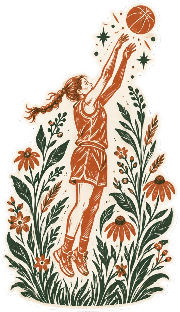 Linocut Jump Shot