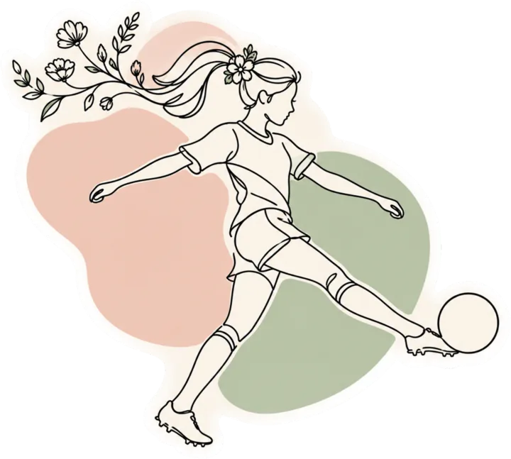 One-Line Soccer Girl