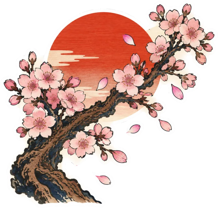 Ukiyo-e Cherry Blossom