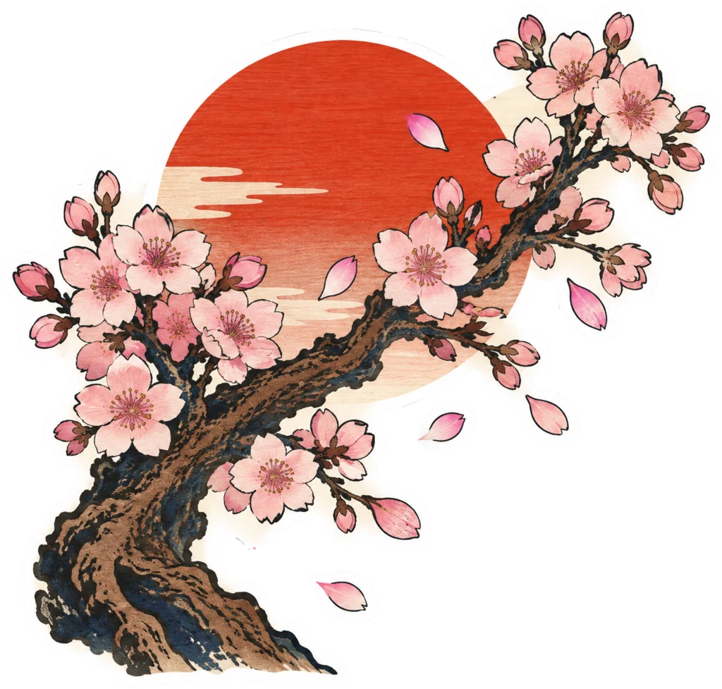 Ukiyo-e Cherry Blossom